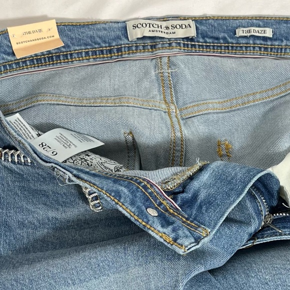 NWT Scotch & Soda The Daze Wide Leg High Rise Jeans in Blue Women’s Size 28 - Picture 9 of 13